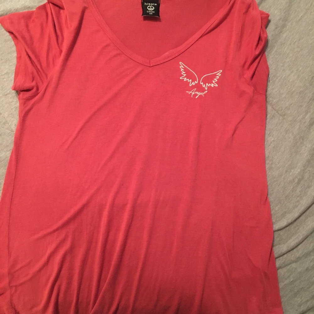 Angel wing v neck